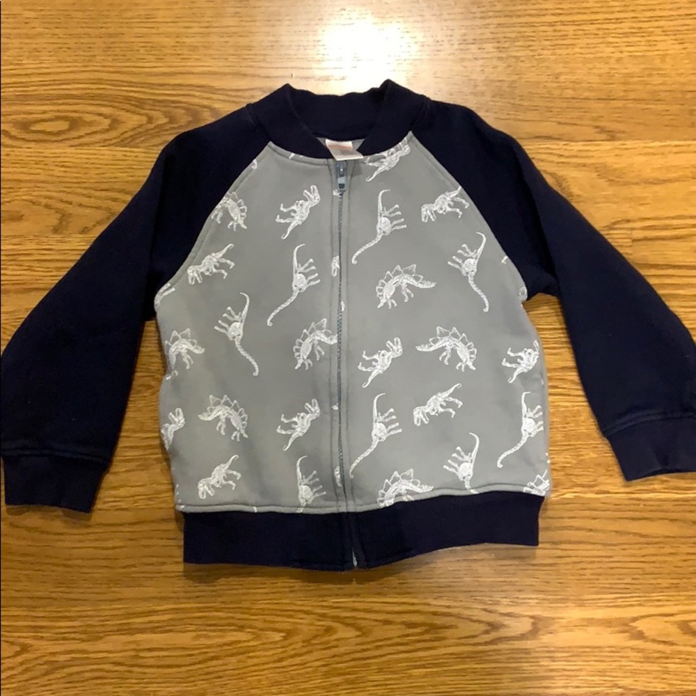 Gymboree zip up dinosaur sweater / sweatshirt 4T5T